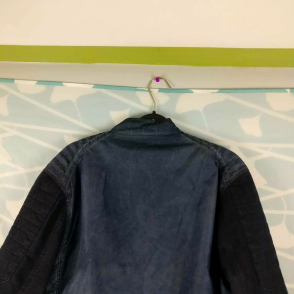 Buffalo David Bitton Men Med Jawick Distress Biker Motorcycle Jacket Hey Riders - Picture 4 of 9